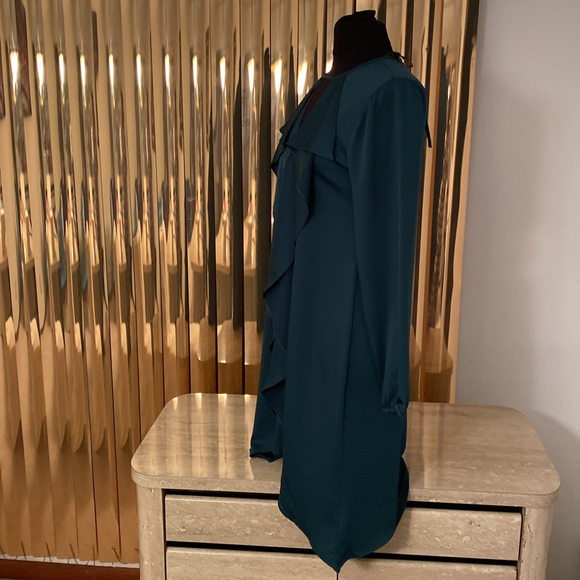 BCBG Maxazria NWT, Forest Green Dress, see measurements in photos below. - Picture 2 of 11